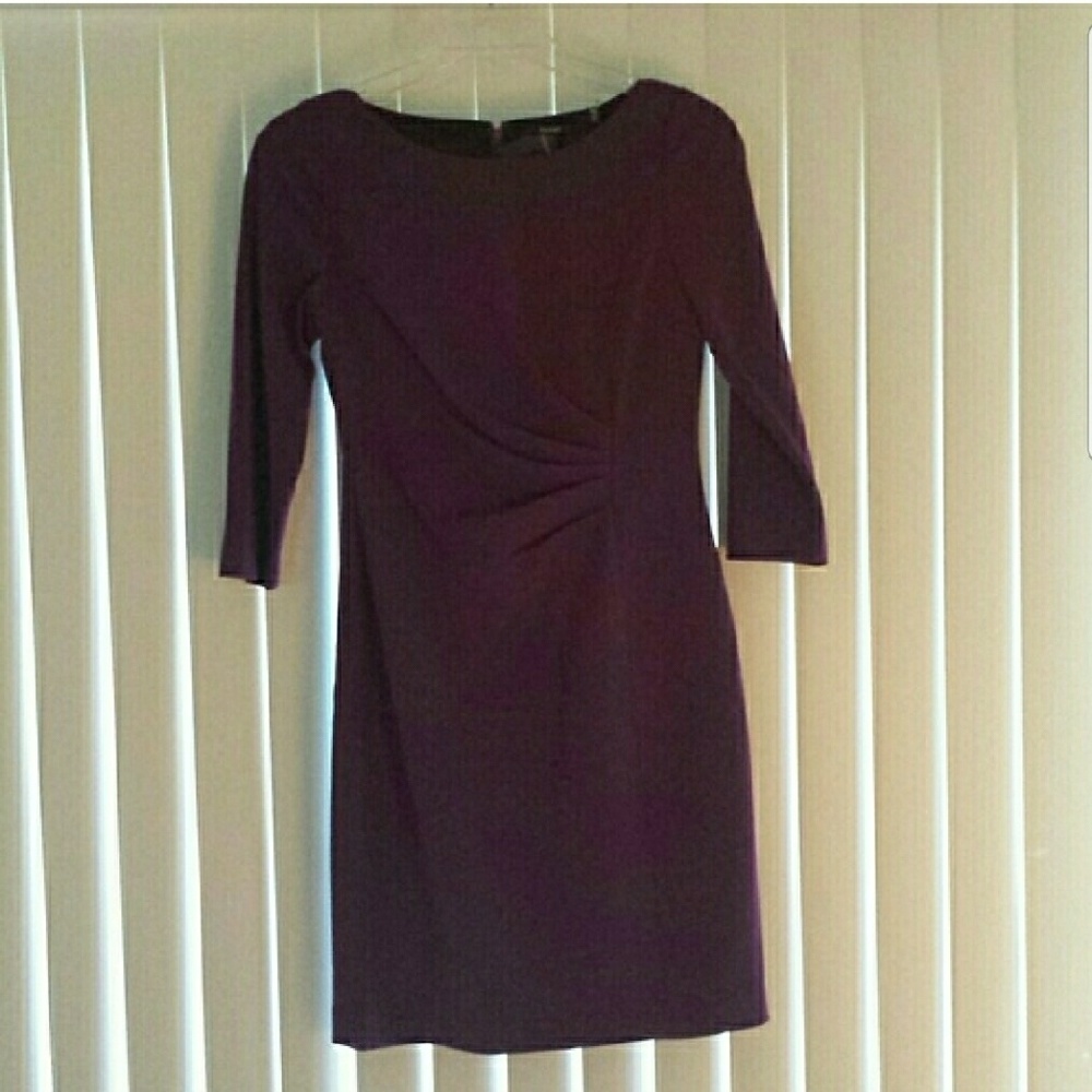 Raspberry long sleeve dress